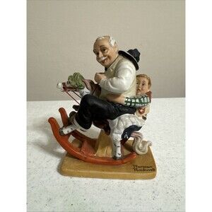 Norman Rockwell Figurine "Gramps At The Reins" Danbury Mint Sep 1980